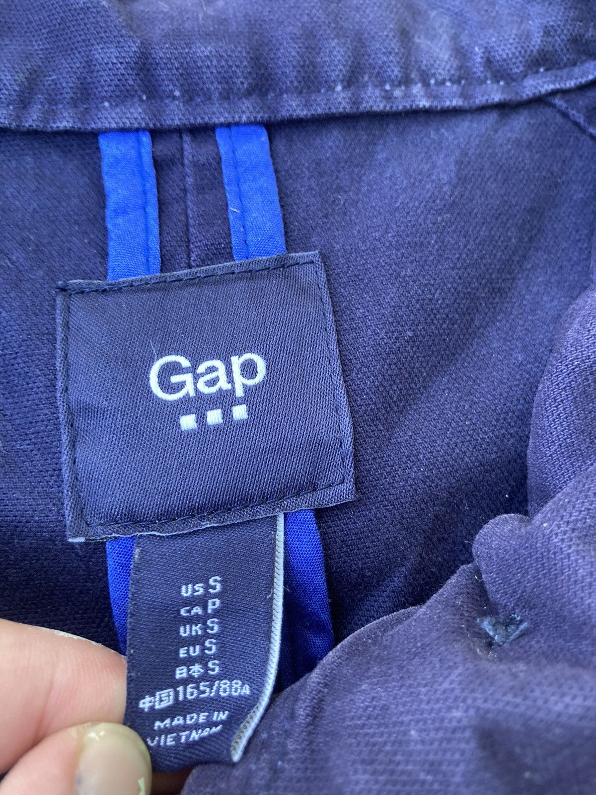 Gap × Vintage Vintage Gap Long Jacket Light Navy Blue streetwear Size S Size US S / EU 44-46 / 1 - 4 Thumbnail