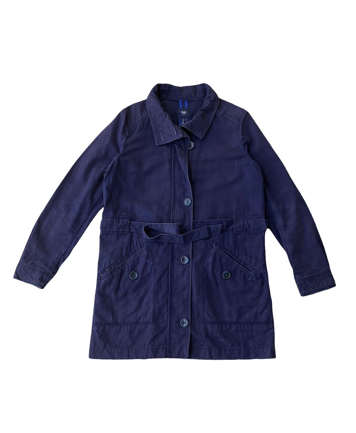 Gap × Vintage Vintage Gap Long Jacket Light Navy Blue streetwear Size S Size US S / EU 44-46 / 1 - 1 Thumbnail