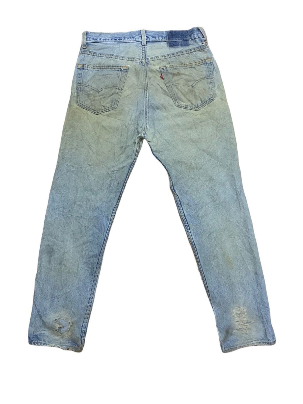 Levi's × Levi's Vintage Clothing × Vintage Vintage 80s Levis ButtonFly Blue Mud Wash Distress Jeans Size US 34 / EU 50 - 2 Thumbnail