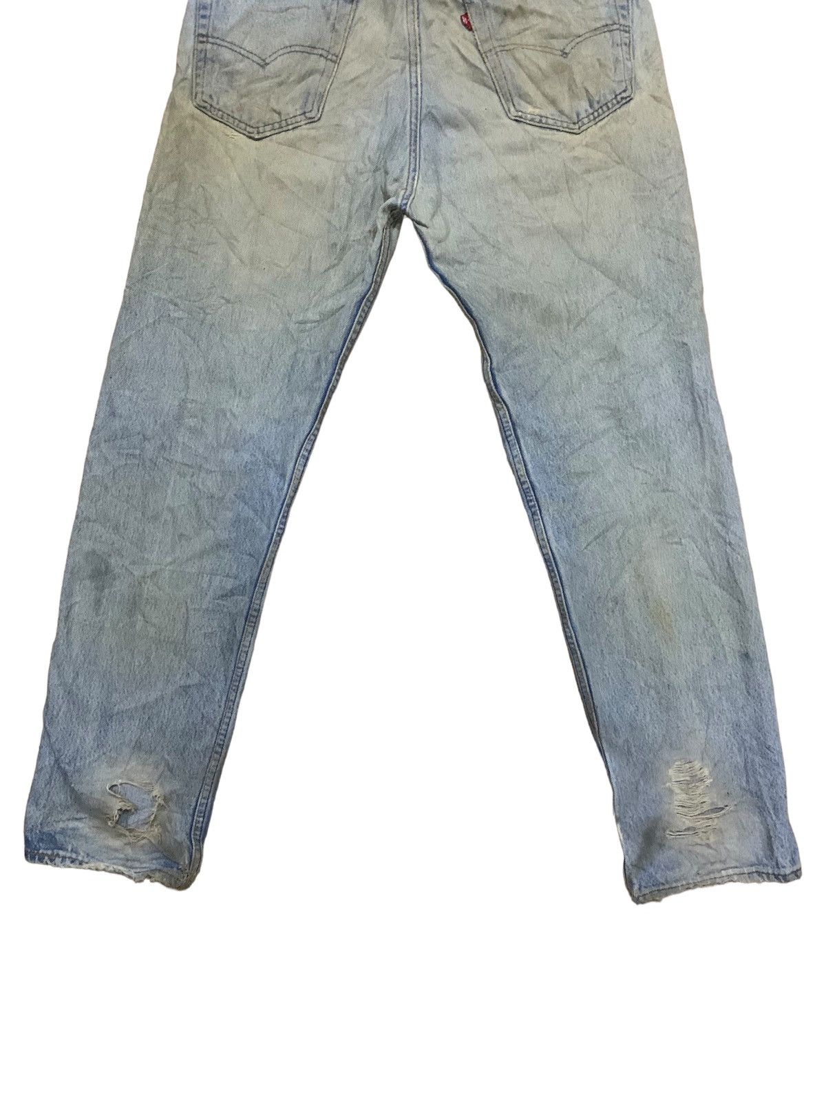 Levi's × Levi's Vintage Clothing × Vintage Vintage 80s Levis ButtonFly Blue Mud Wash Distress Jeans Size US 34 / EU 50 - 8 Thumbnail
