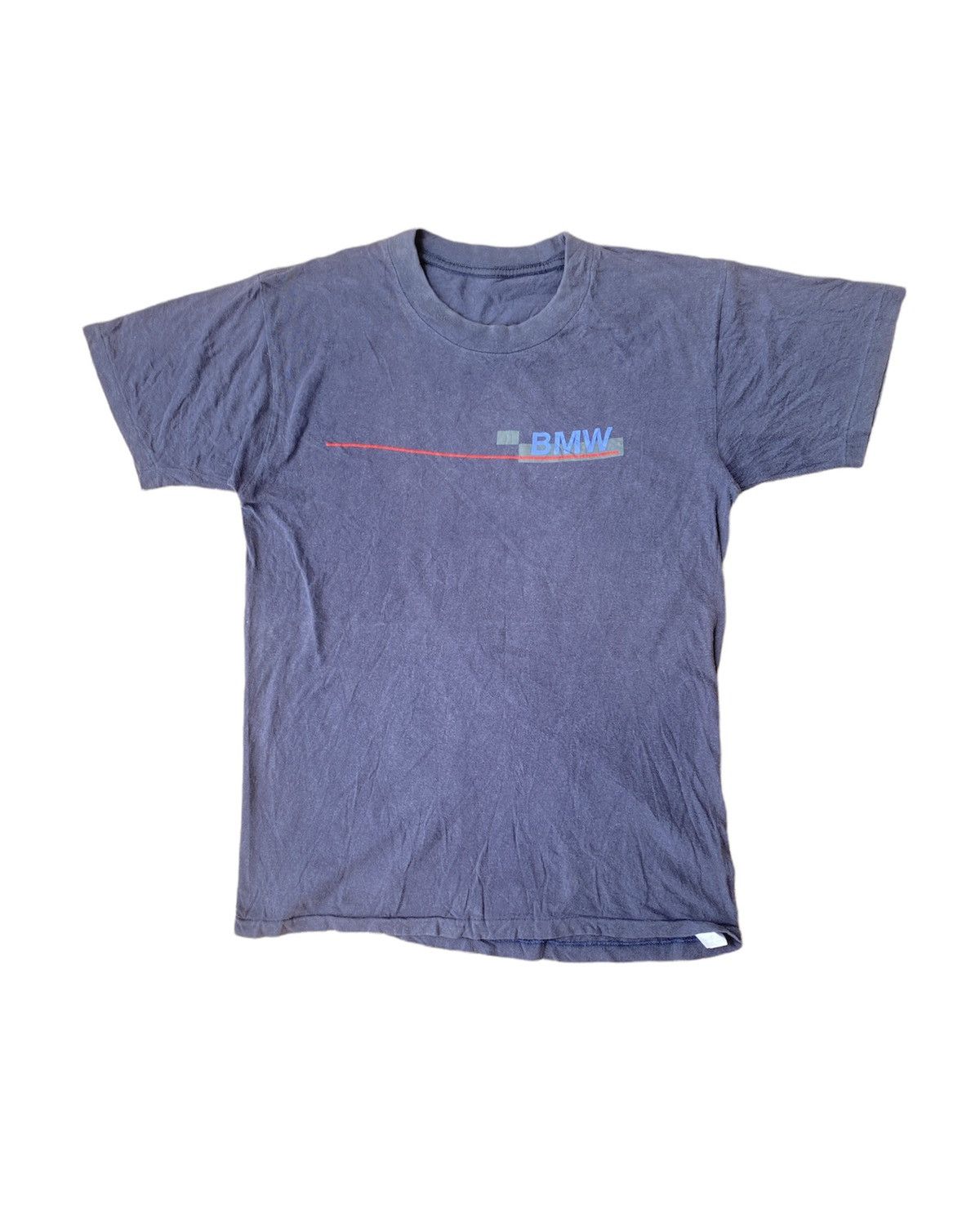 BMW × Vintage Vintage 90s 80s BMW motorsport Spell out T shirt Dark Blue Size US M / EU 48-50 / 2 - 1 Thumbnail