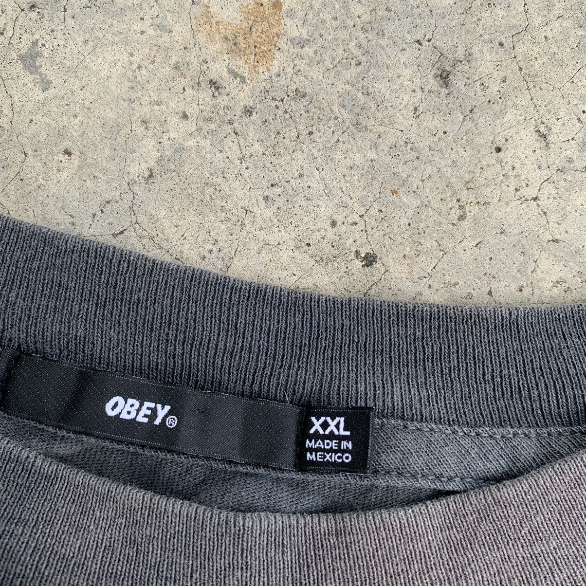 Obey Obey long sleeve sunfaded streetwear style Size US XXL / EU 58 / 5 - 6 Thumbnail