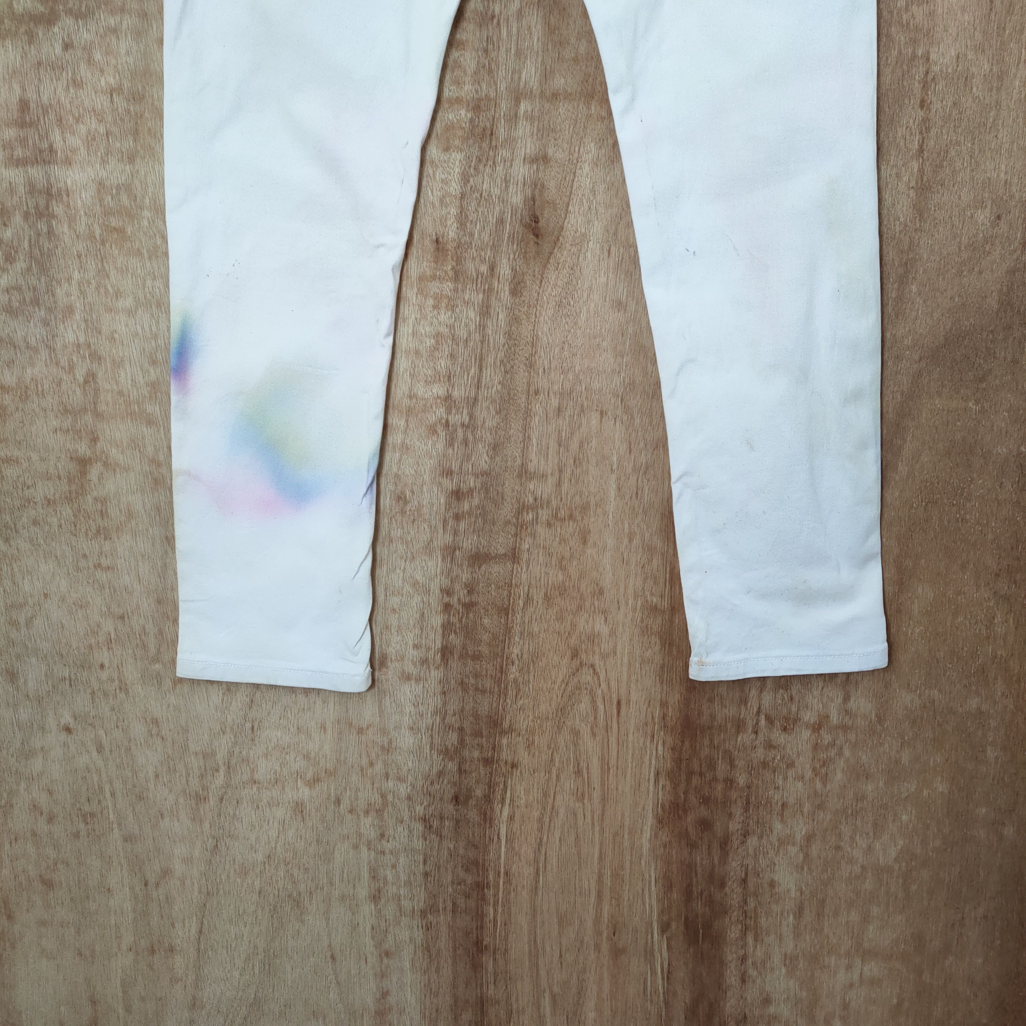 Victorinox × White's Boots VICTORIOUS FADED WHITE CUSTOM MULTICOLOR JEANS Size US 34 / EU 50 - 6 Thumbnail