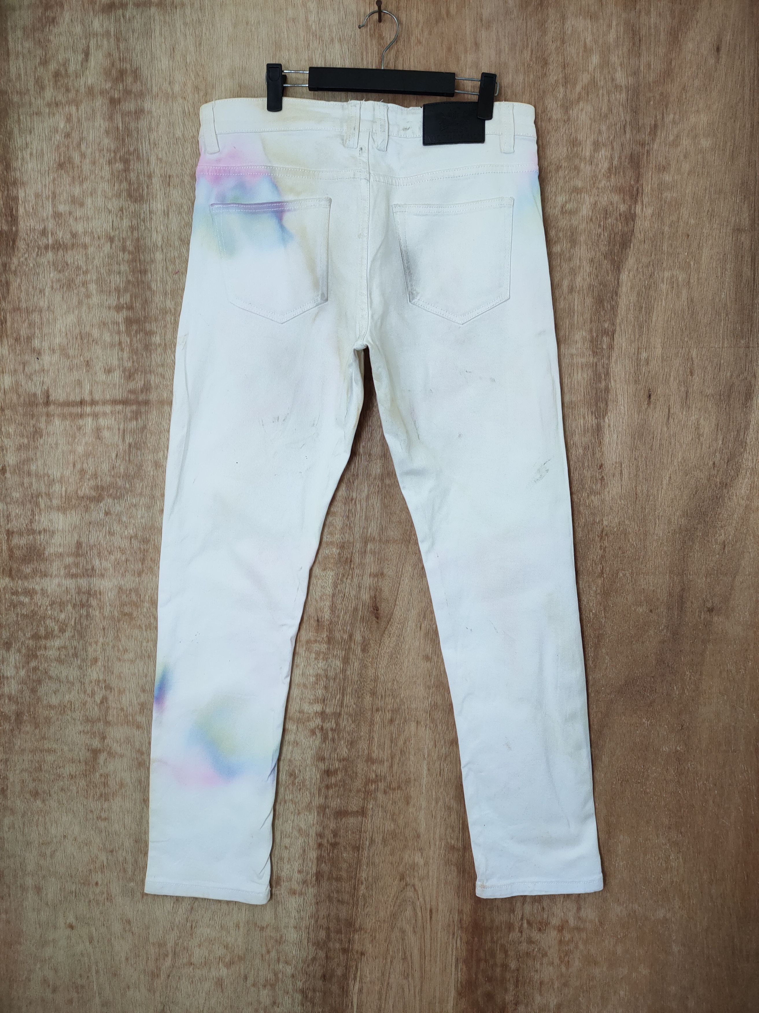 Victorinox × White's Boots VICTORIOUS FADED WHITE CUSTOM MULTICOLOR JEANS Size US 34 / EU 50 - 4 Thumbnail