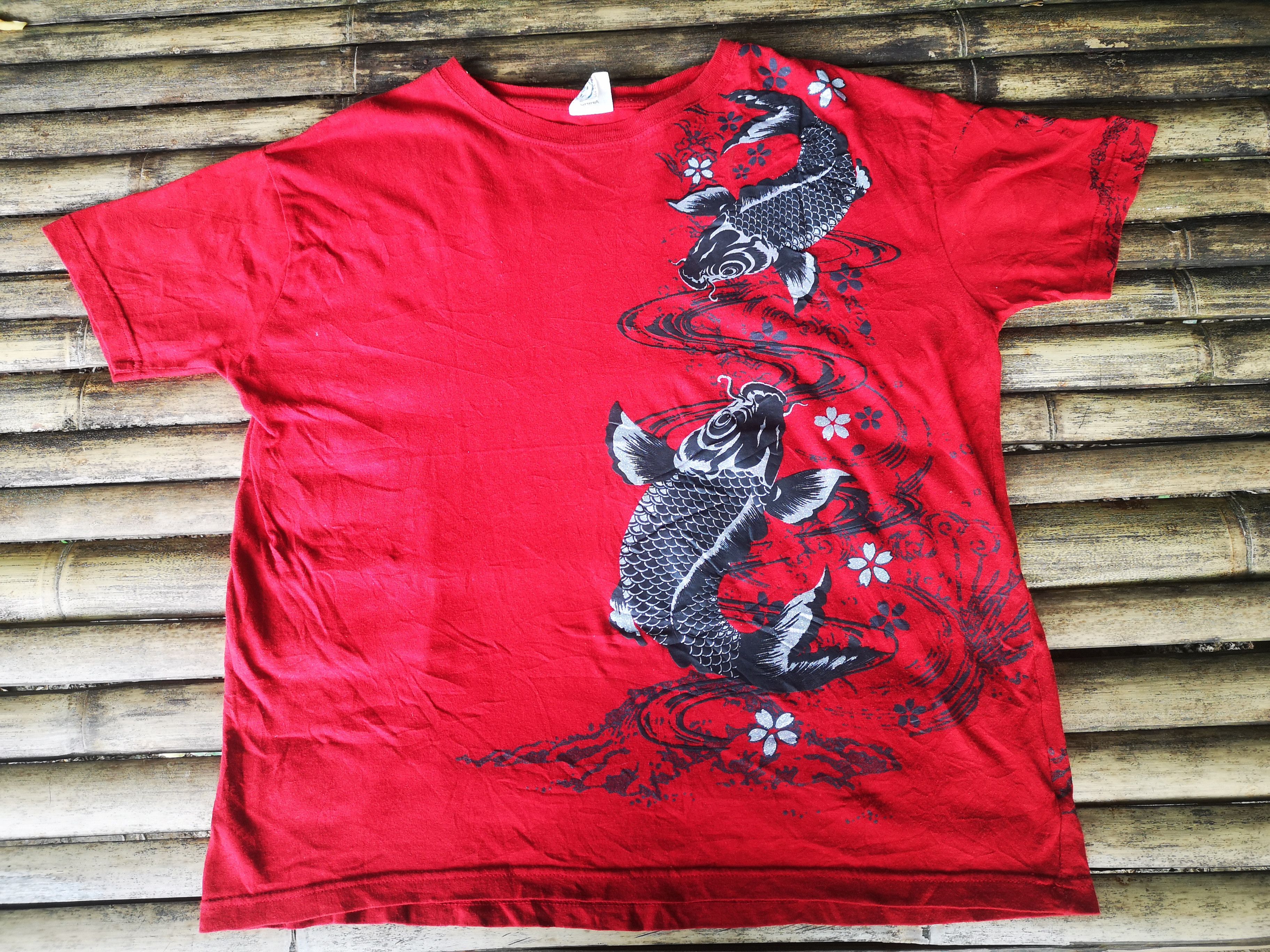 Japanese Brand Koi Fish Sukajan Printed Design Size US L / EU 52-54 / 3 - 3 Thumbnail