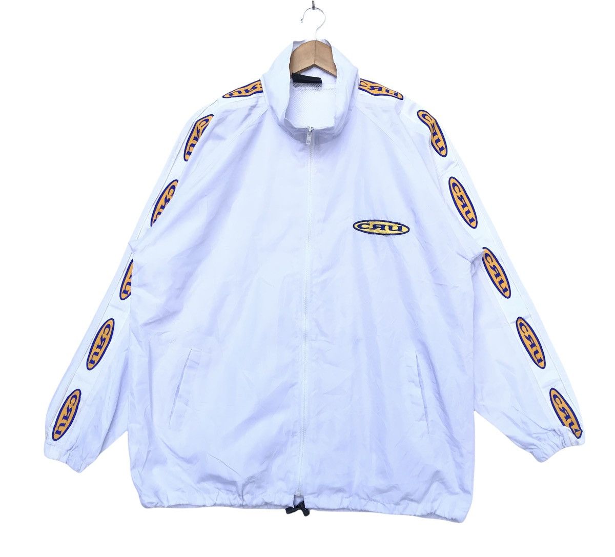 Japanese Brand × Vintage Vintage CRU Surfing Coach Jacket White Windbreaker Hip Hop Size US L / EU 52-54 / 3 - 1 Thumbnail