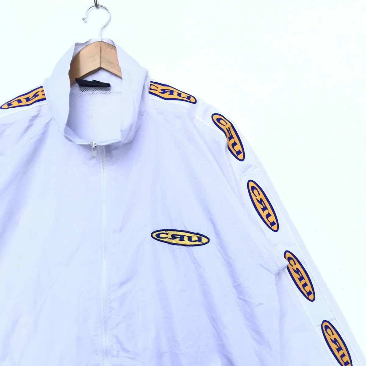 Japanese Brand × Vintage Vintage CRU Surfing Coach Jacket White Windbreaker Hip Hop Size US L / EU 52-54 / 3 - 2 Thumbnail