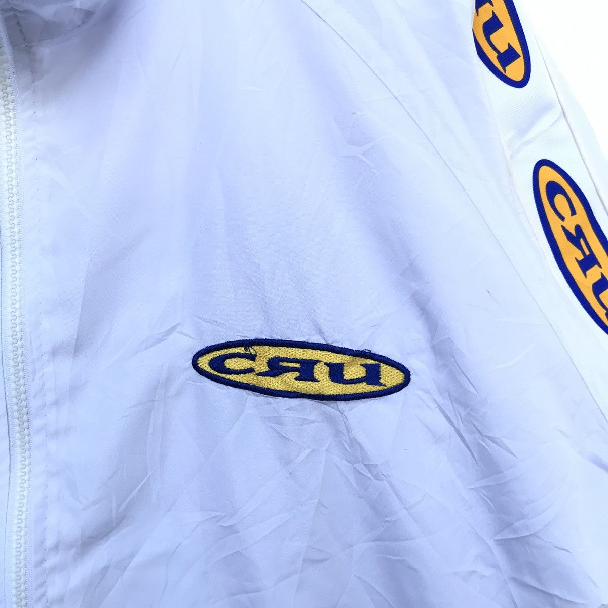 Japanese Brand × Vintage Vintage CRU Surfing Coach Jacket White Windbreaker Hip Hop Size US L / EU 52-54 / 3 - 4 Thumbnail