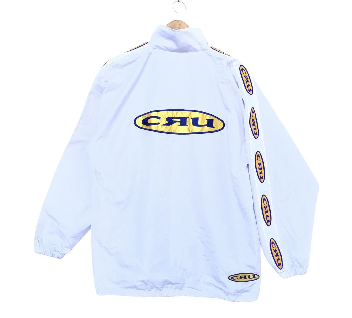Japanese Brand × Vintage Vintage CRU Surfing Coach Jacket White Windbreaker Hip Hop Size US L / EU 52-54 / 3 - 3 Thumbnail