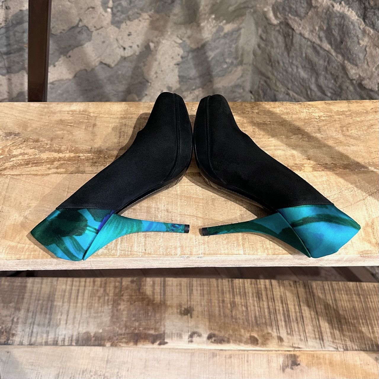 Dries Van Noten Dries Van Noten Black Suede Satin Heel Pumps Size US 6 / IT 36 - 10 Thumbnail