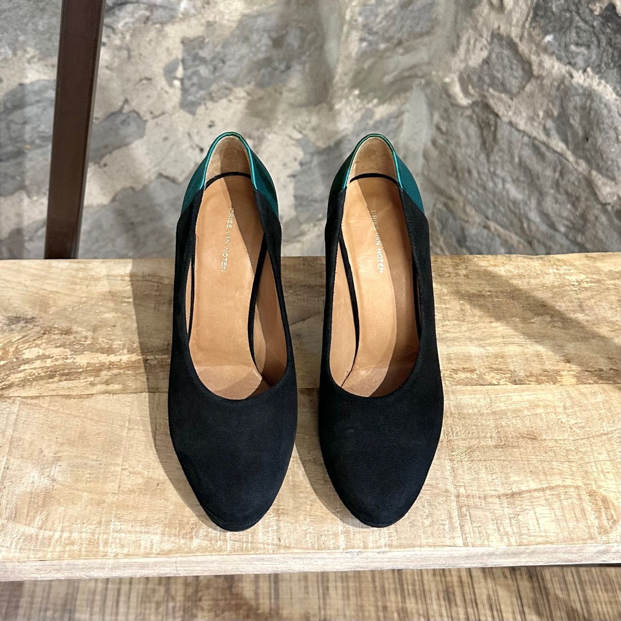 Dries Van Noten Dries Van Noten Black Suede Satin Heel Pumps Size US 6 / IT 36 - 2 Thumbnail