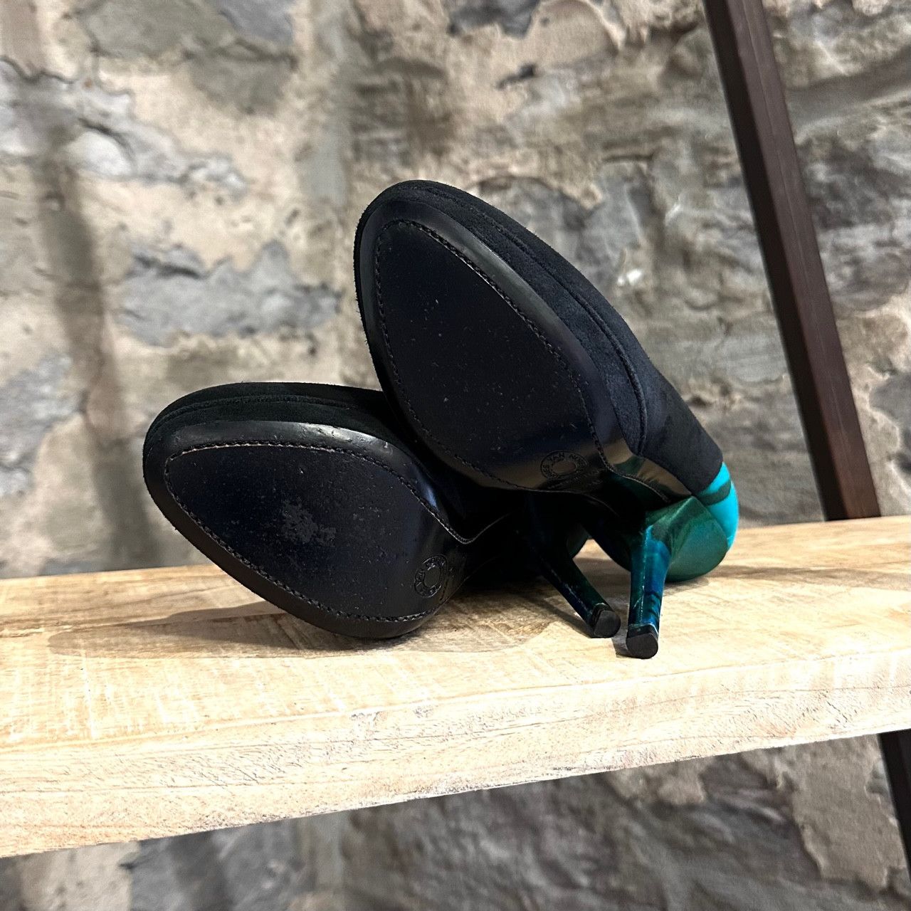 Dries Van Noten Dries Van Noten Black Suede Satin Heel Pumps Size US 6 / IT 36 - 6 Thumbnail