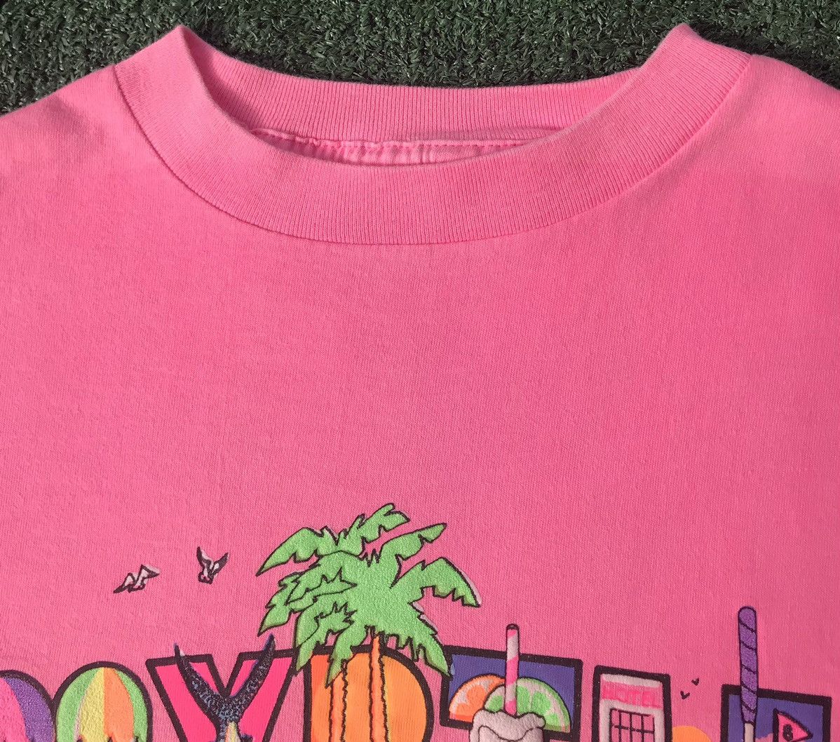 Vintage Vintage 90s Myrtle Beach T-Shirt SZ Large Neon Puff Graphic Size US L / EU 52-54 / 3 - 2 Thumbnail