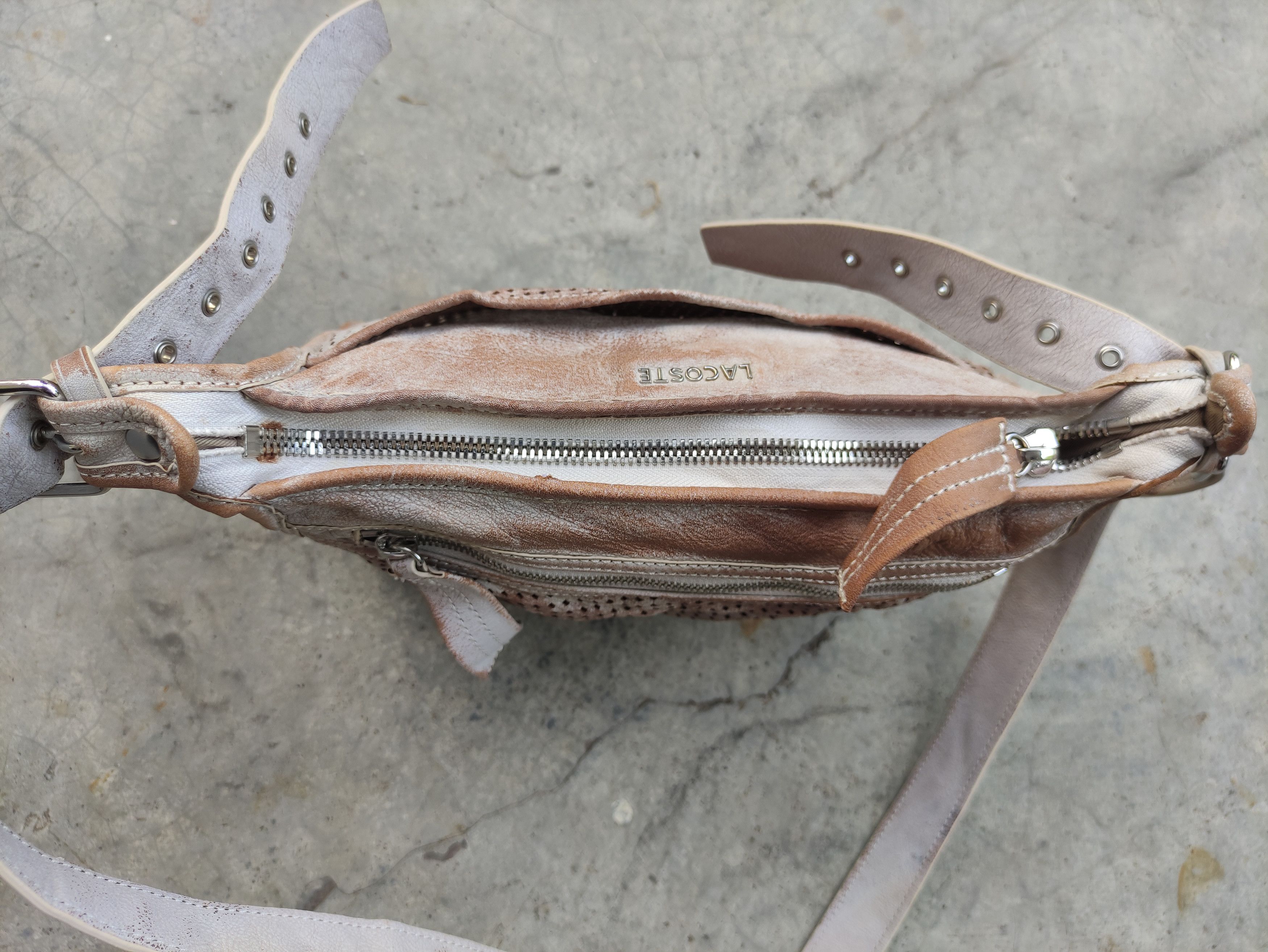Lacoste LACOSTE VINTAGE COW LEATHER SHOULDER BAG Size ONE SIZE - 4 Thumbnail
