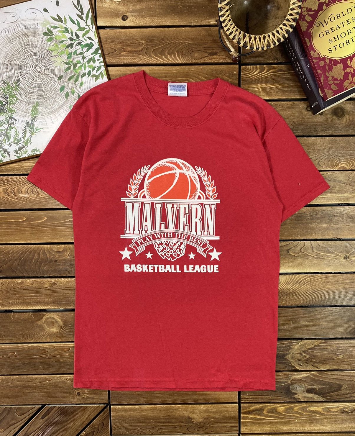 Hanes × Vintage Vintage Hanes 90s shirt Basketball League 50/50 size S Size US S / EU 44-46 / 1 - 2 Thumbnail