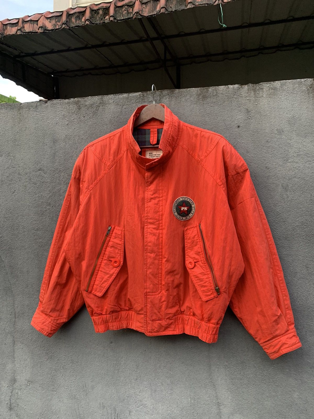 image of Bomber Jacket x Vintage Pia Sports Yachting Club 1976 Bombet Jacket in Red, Men's (Size Medium)