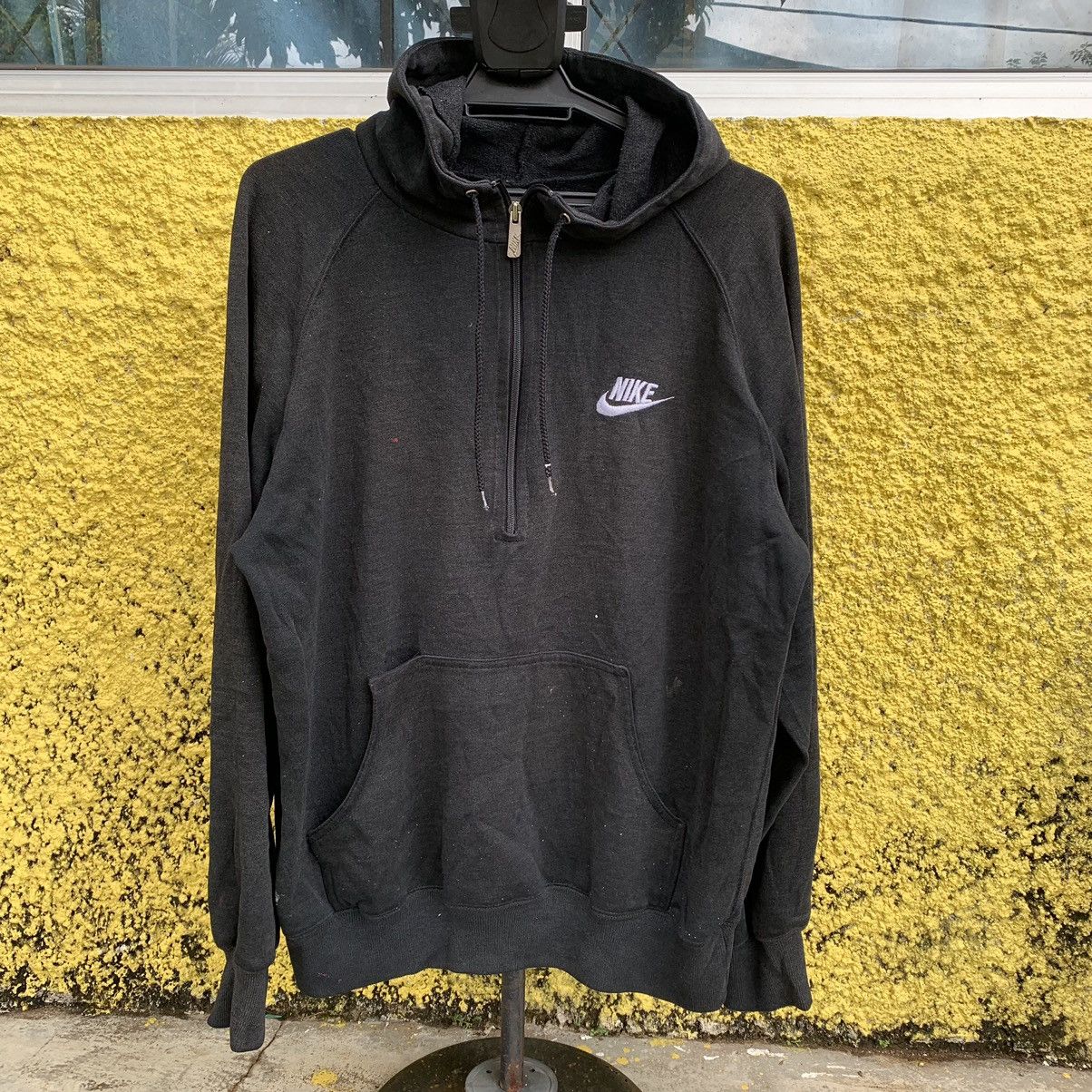 Nike Nike half zipper pull over vintage style hoodie sweatshirt Size US L / EU 52-54 / 3 - 3 Thumbnail