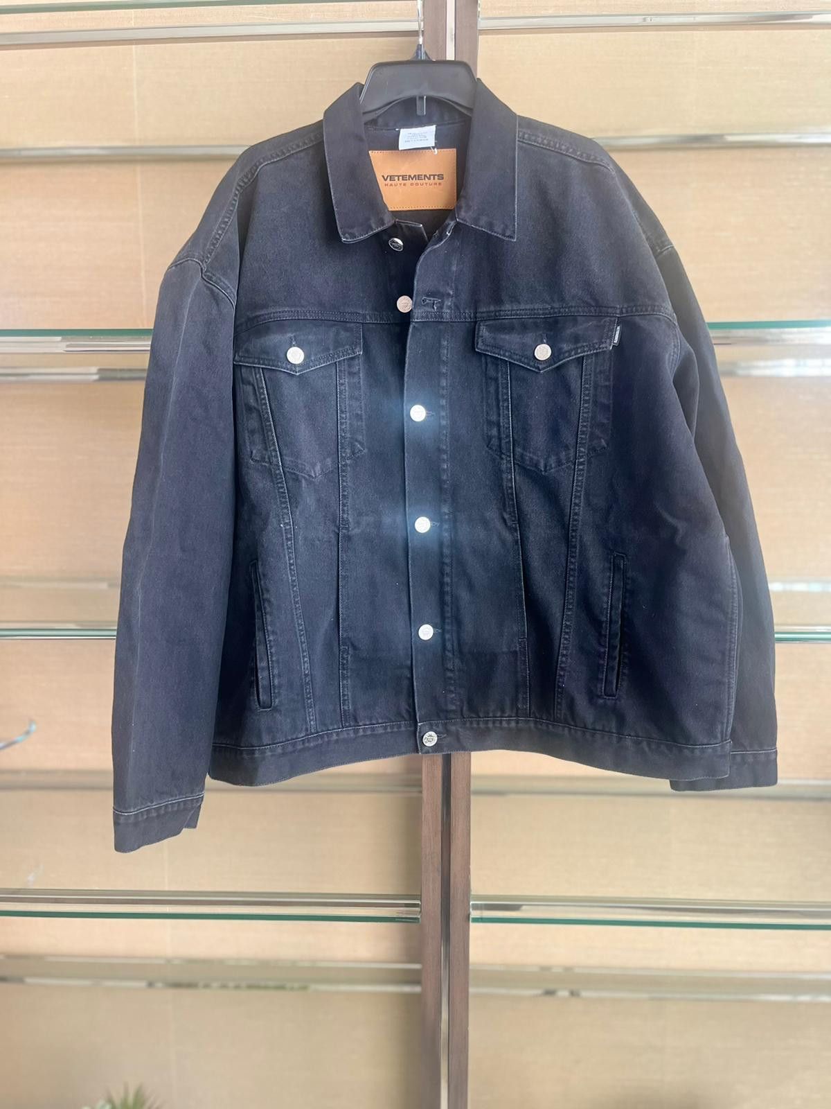 Oversized Denim Jacket in Black