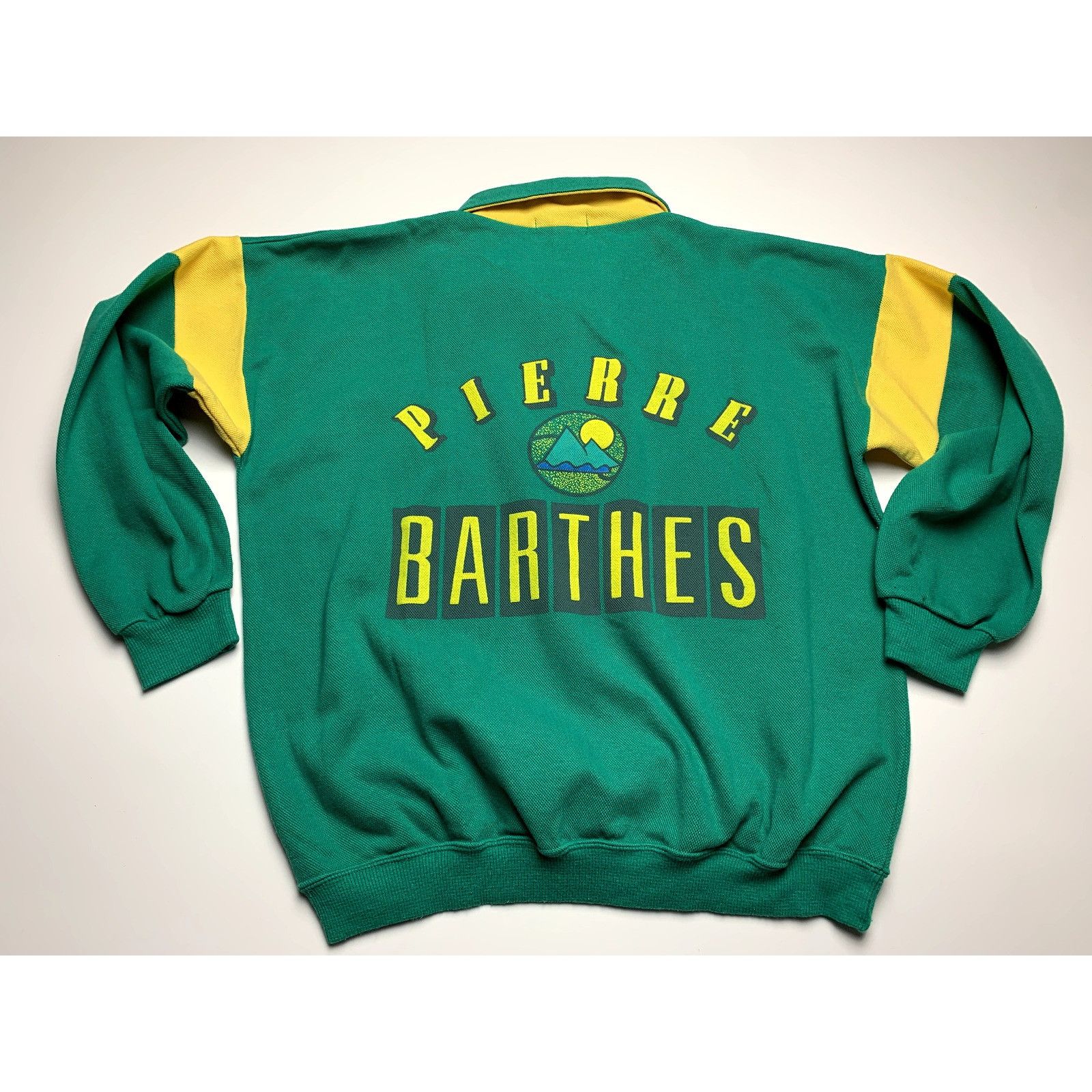Vintage Vintage Green Sweatshirt Pierre Barthes Inuit Made in France Size US L / EU 52-54 / 3 - 9 Thumbnail