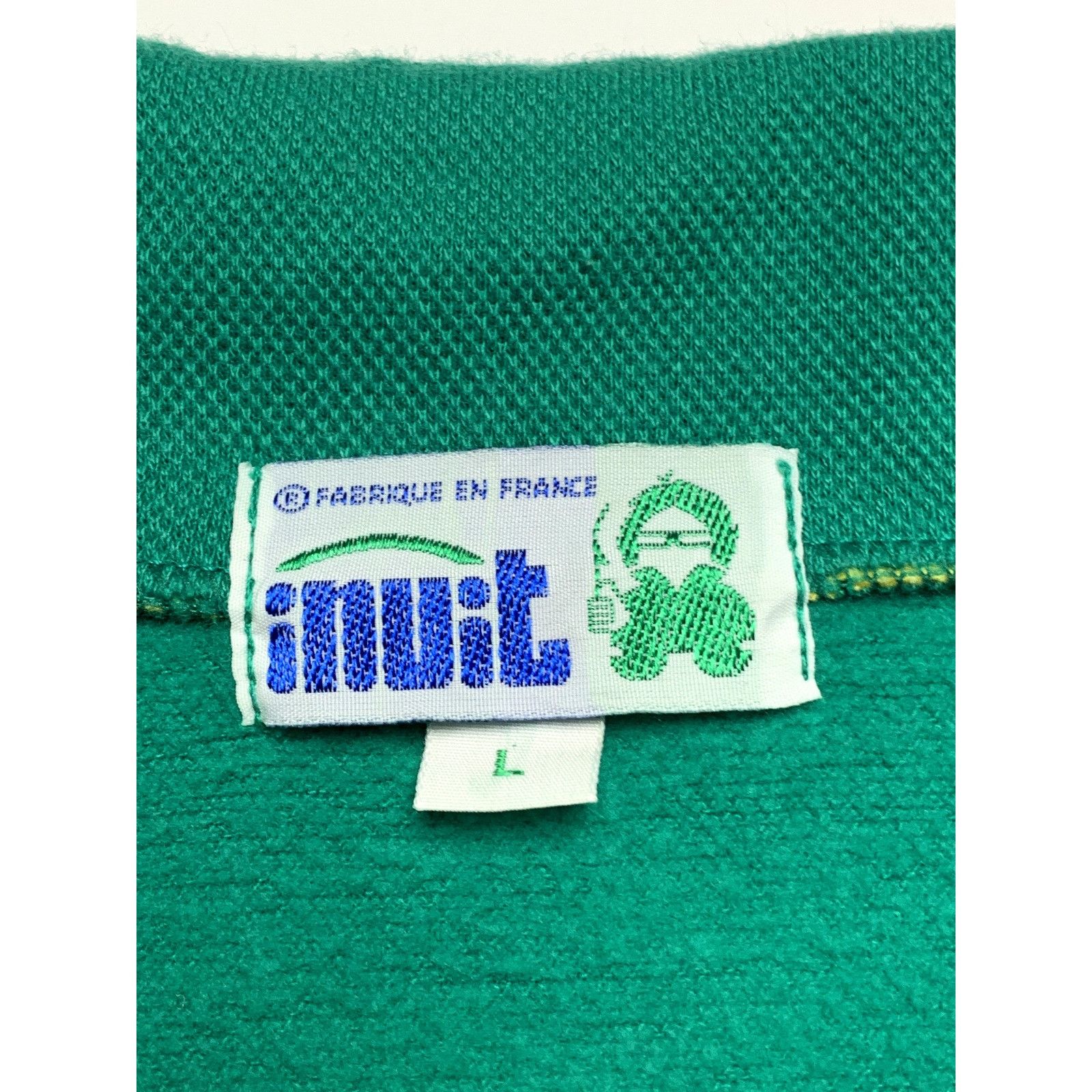 Vintage Vintage Green Sweatshirt Pierre Barthes Inuit Made in France Size US L / EU 52-54 / 3 - 7 Thumbnail