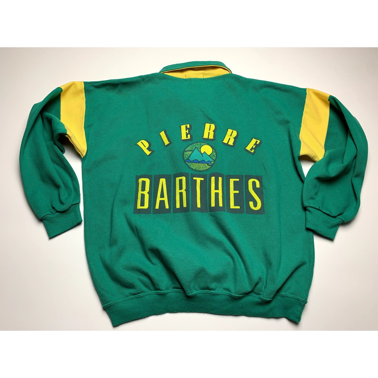Vintage Vintage Green Sweatshirt Pierre Barthes Inuit Made in France Size US L / EU 52-54 / 3 - 8 Thumbnail
