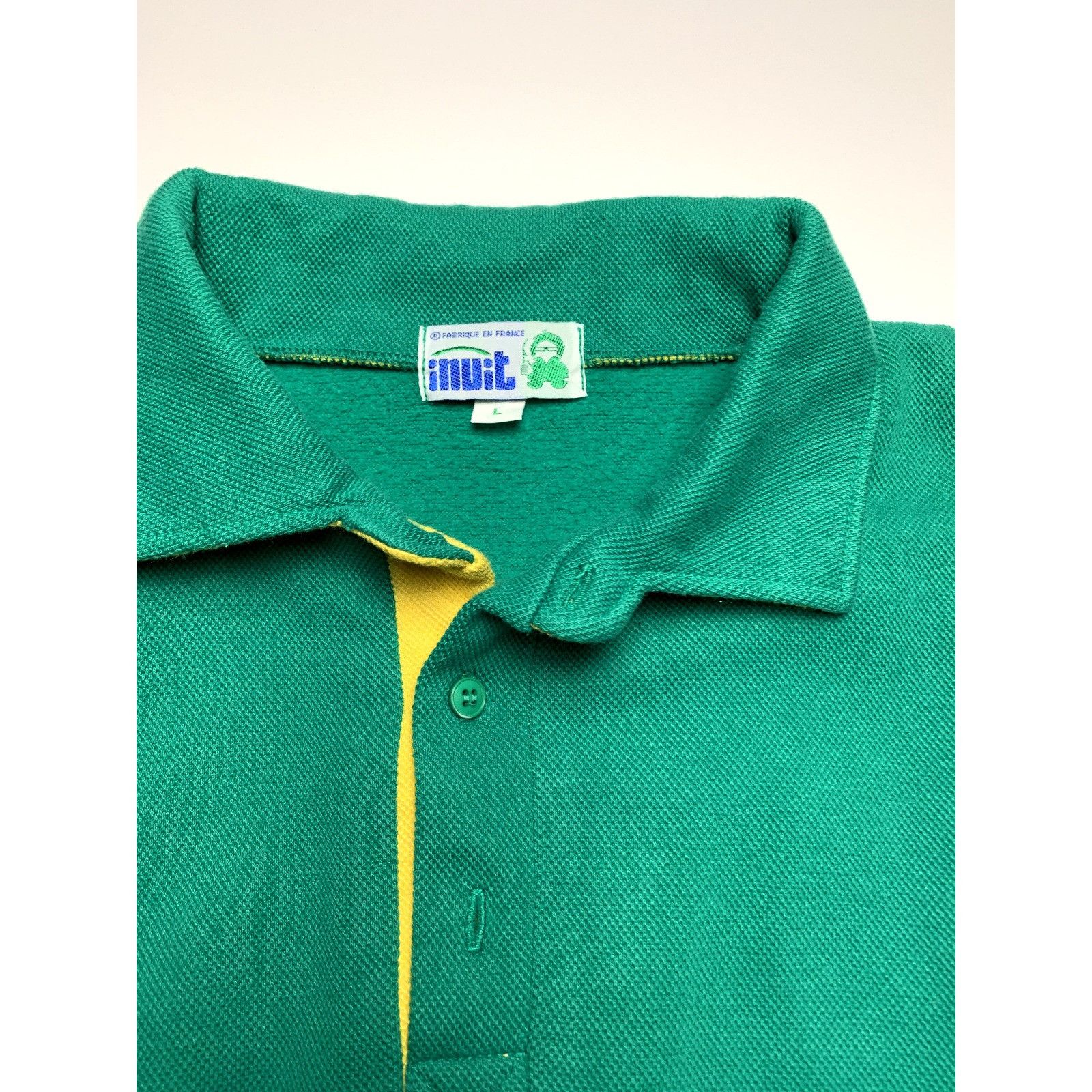 Vintage Vintage Green Sweatshirt Pierre Barthes Inuit Made in France Size US L / EU 52-54 / 3 - 6 Thumbnail