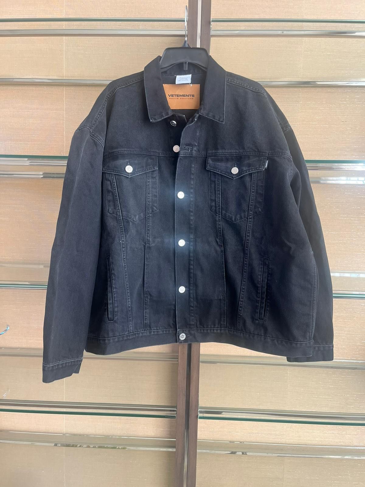 Vetements Oversized Denim Jacket in Black Size US M / EU 48-50 / 2 - 2 Thumbnail