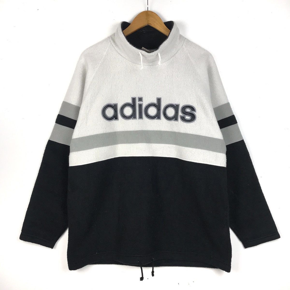 Adidas × Vintage STEALS Vintage 90s ADIDAS trefoil big logo fleece Size US L / EU 52-54 / 3 - 2 Thumbnail