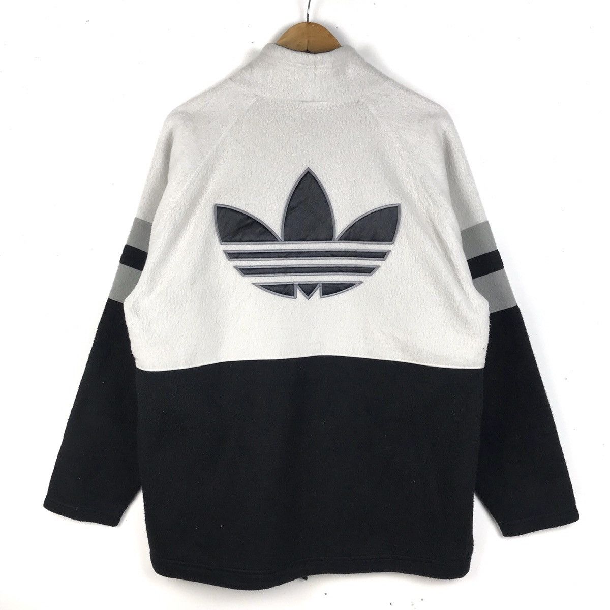 Adidas × Vintage STEALS Vintage 90s ADIDAS trefoil big logo fleece Size US L / EU 52-54 / 3 - 1 Thumbnail
