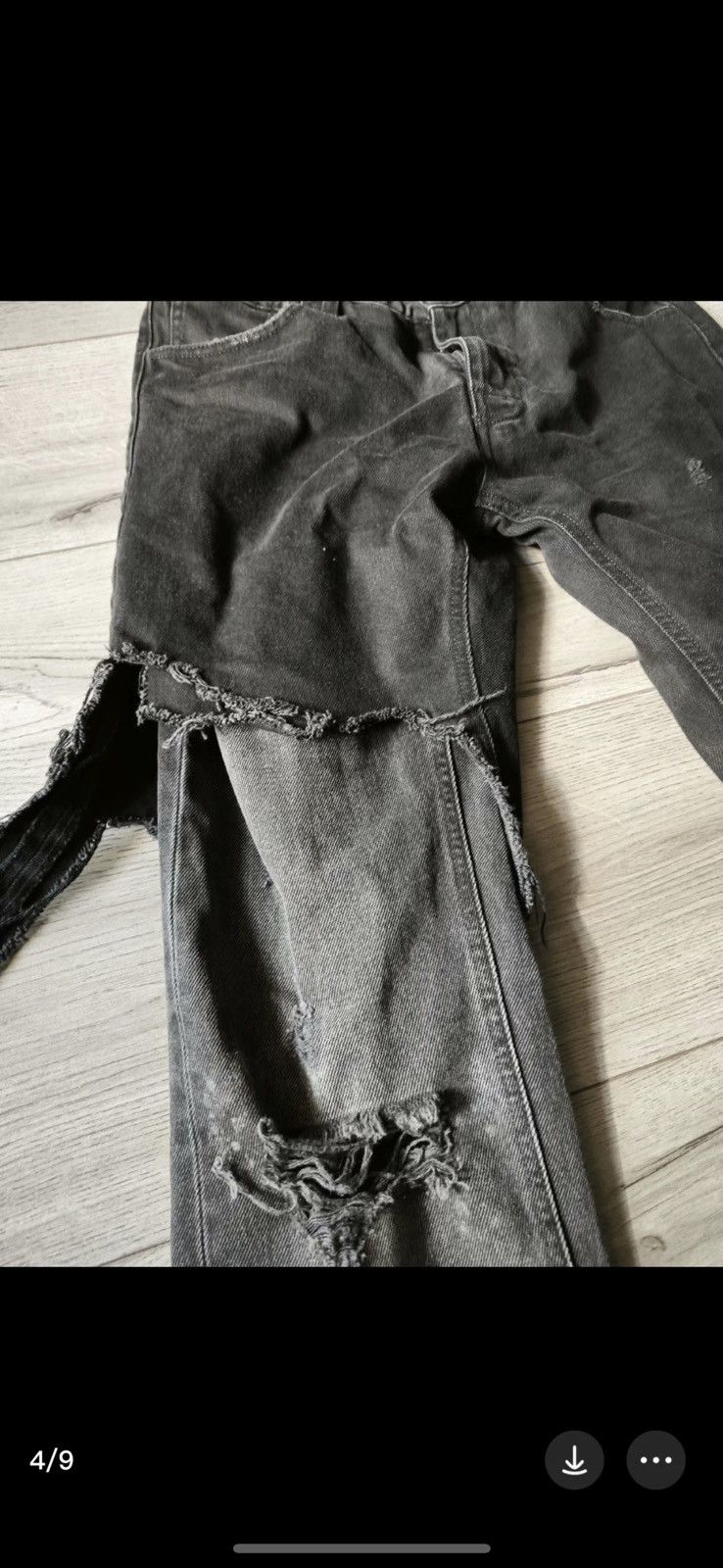 Raf Simons Raf Simons OG Blk&Grey Destroyed Jeans Size US 32 / EU 48 - 7 Thumbnail
