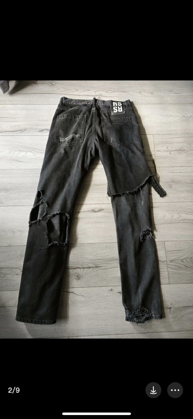 Raf Simons Raf Simons OG Blk&Grey Destroyed Jeans Size US 32 / EU 48 - 5 Thumbnail