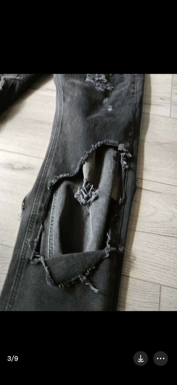 Raf Simons Raf Simons OG Blk&Grey Destroyed Jeans Size US 32 / EU 48 - 6 Thumbnail