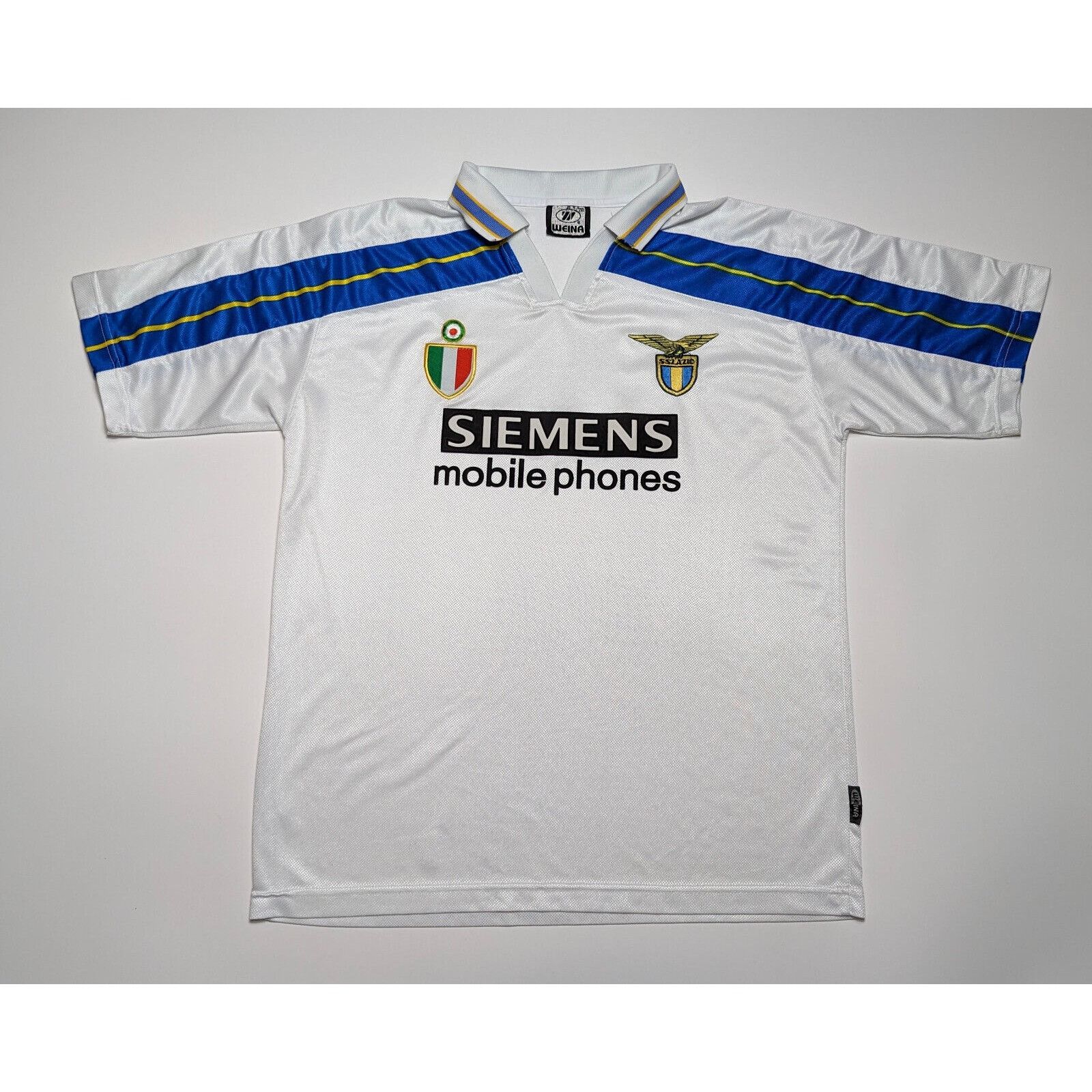 Weina 2000/01 away Lazio Siemens Mobile Phones Jersey