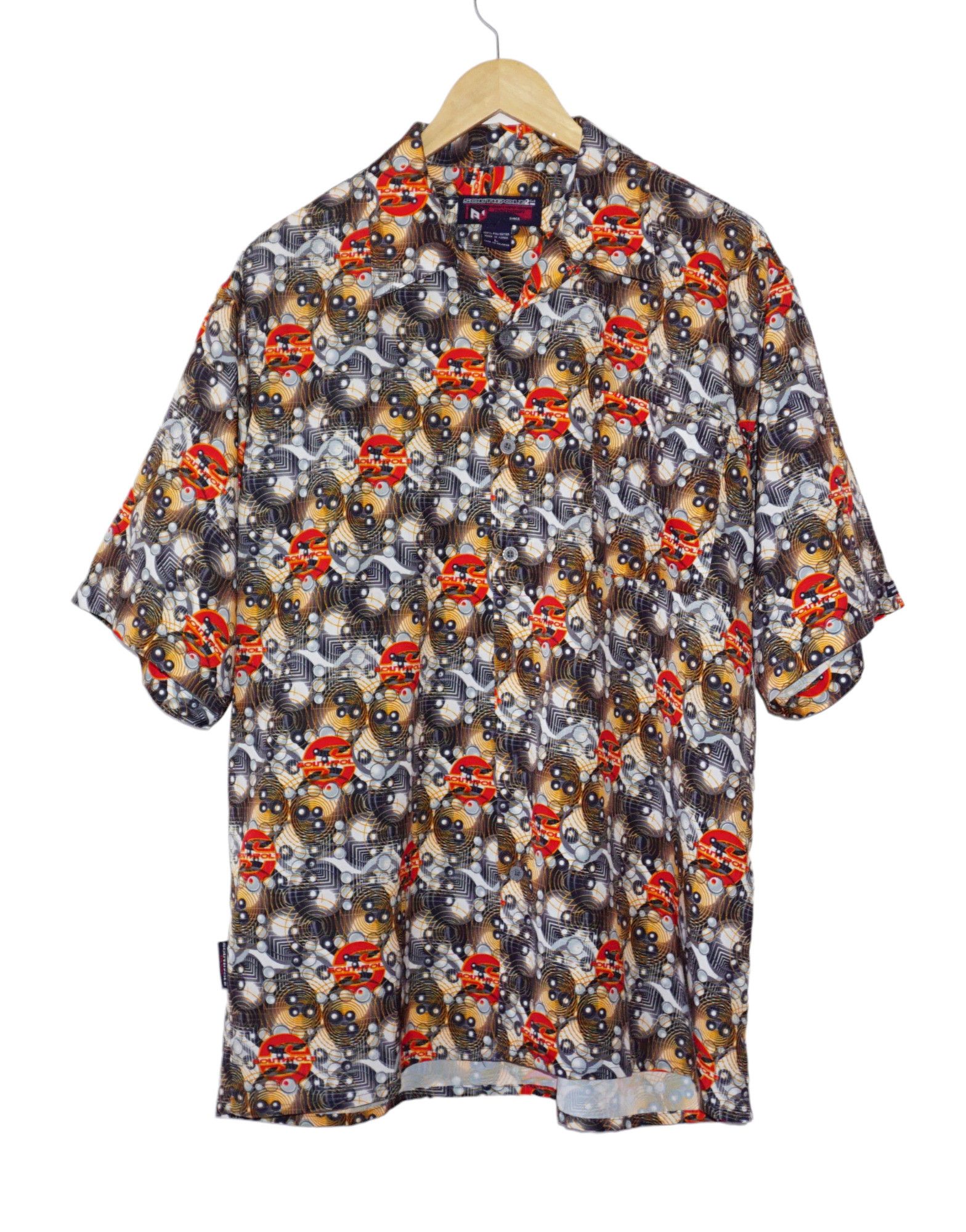 Southpole × Vintage Southpole Vintage 90s Full Print Bowling Summer Shirt Size US L / EU 52-54 / 3 - 1 Thumbnail