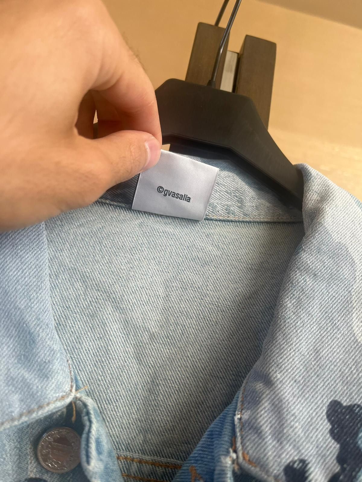 Vetements Oversized Denim Jacket in Grey Camo Size US M / EU 48-50 / 2 - 15 Thumbnail