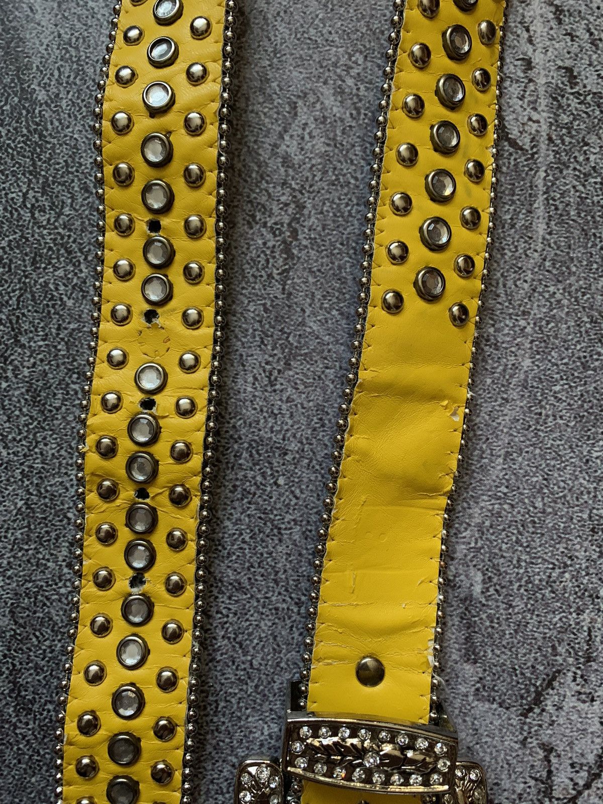 Japanese Brand × Vintage Belt like B.B. Simon Y2K rhinostones crystals stones yellow Size ONE SIZE - 13 Thumbnail