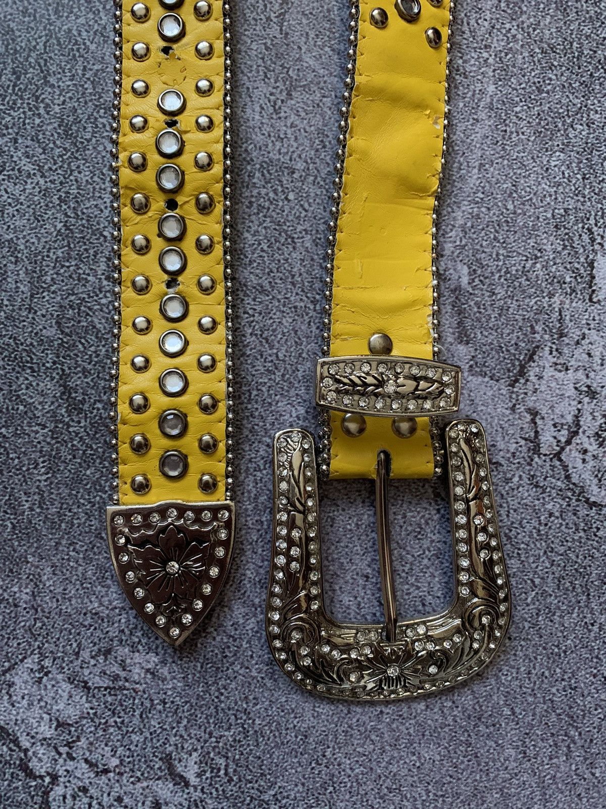 Japanese Brand × Vintage Belt like B.B. Simon Y2K rhinostones crystals stones yellow Size ONE SIZE - 12 Thumbnail