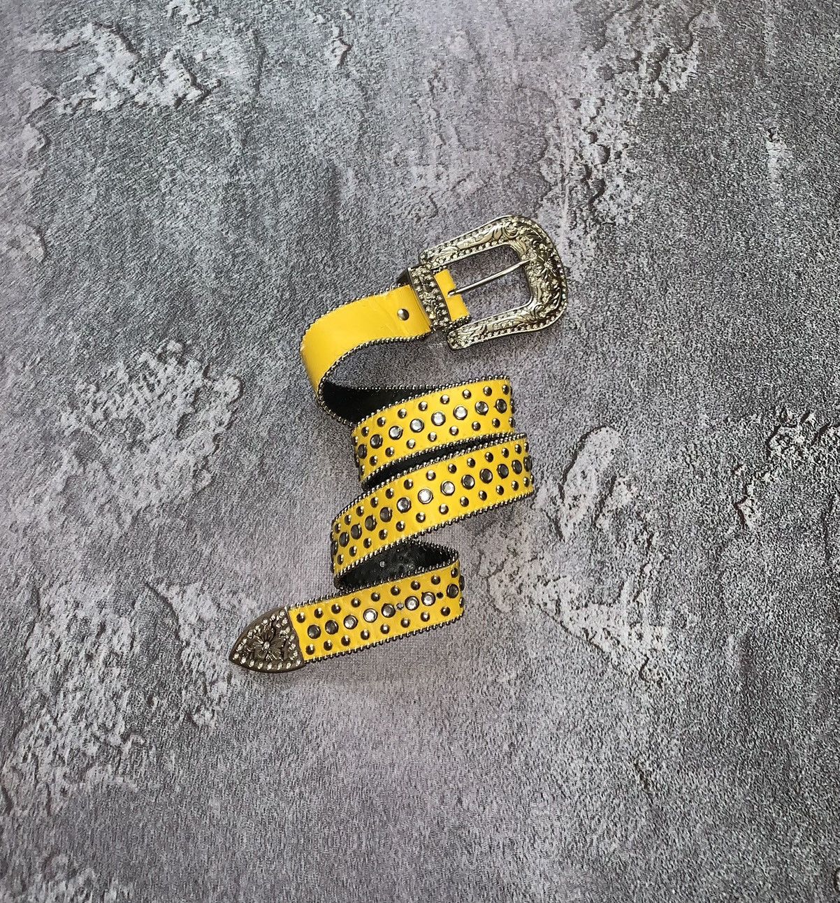 Japanese Brand × Vintage Belt like B.B. Simon Y2K rhinostones crystals stones yellow Size ONE SIZE - 6 Thumbnail