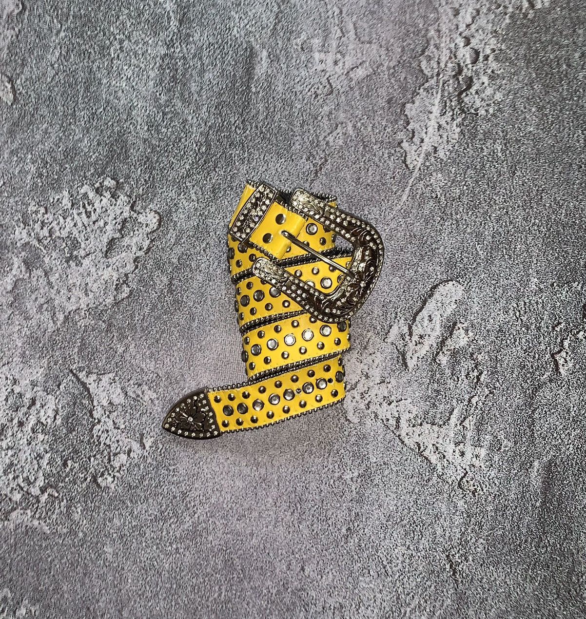 Japanese Brand × Vintage Belt like B.B. Simon Y2K rhinostones crystals stones yellow Size ONE SIZE - 5 Thumbnail