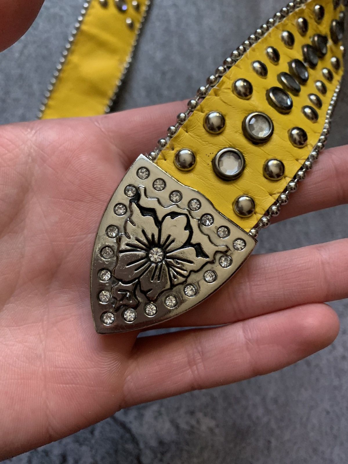 Japanese Brand × Vintage Belt like B.B. Simon Y2K rhinostones crystals stones yellow Size ONE SIZE - 21 Thumbnail