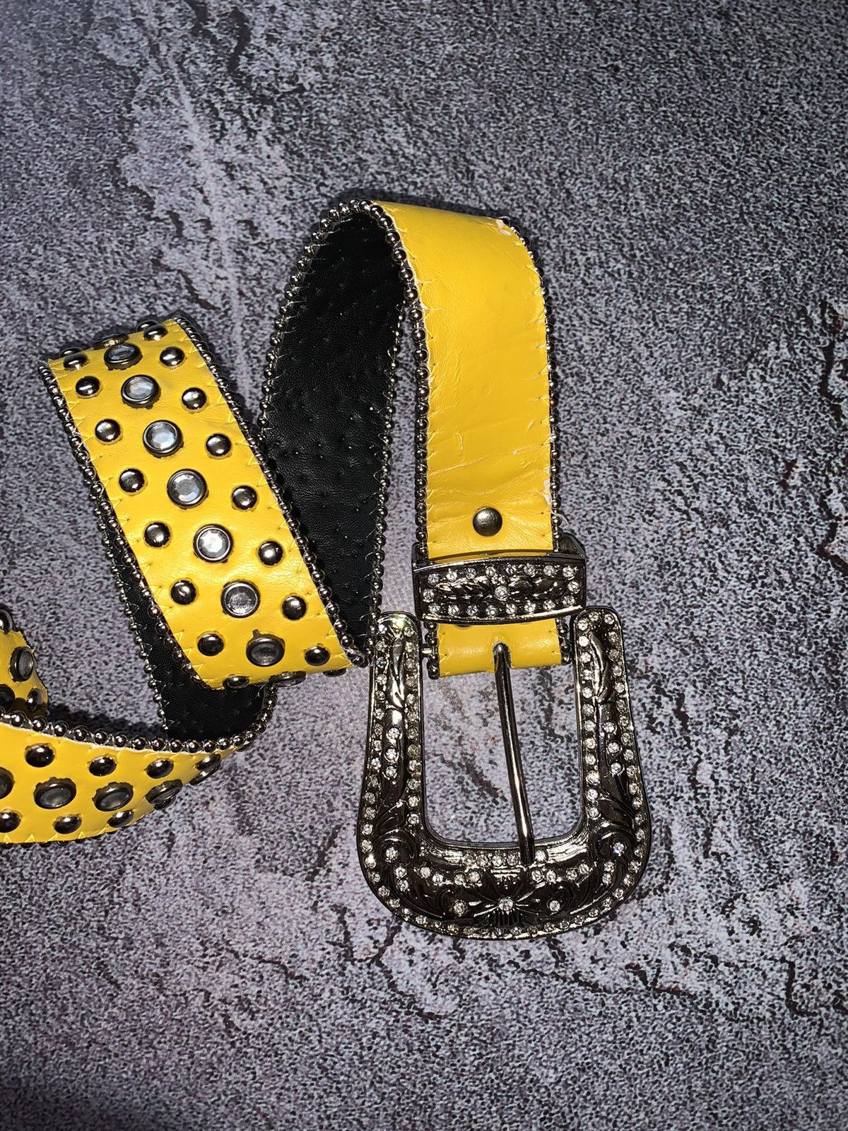 Japanese Brand × Vintage Belt like B.B. Simon Y2K rhinostones crystals stones yellow Size ONE SIZE - 9 Thumbnail