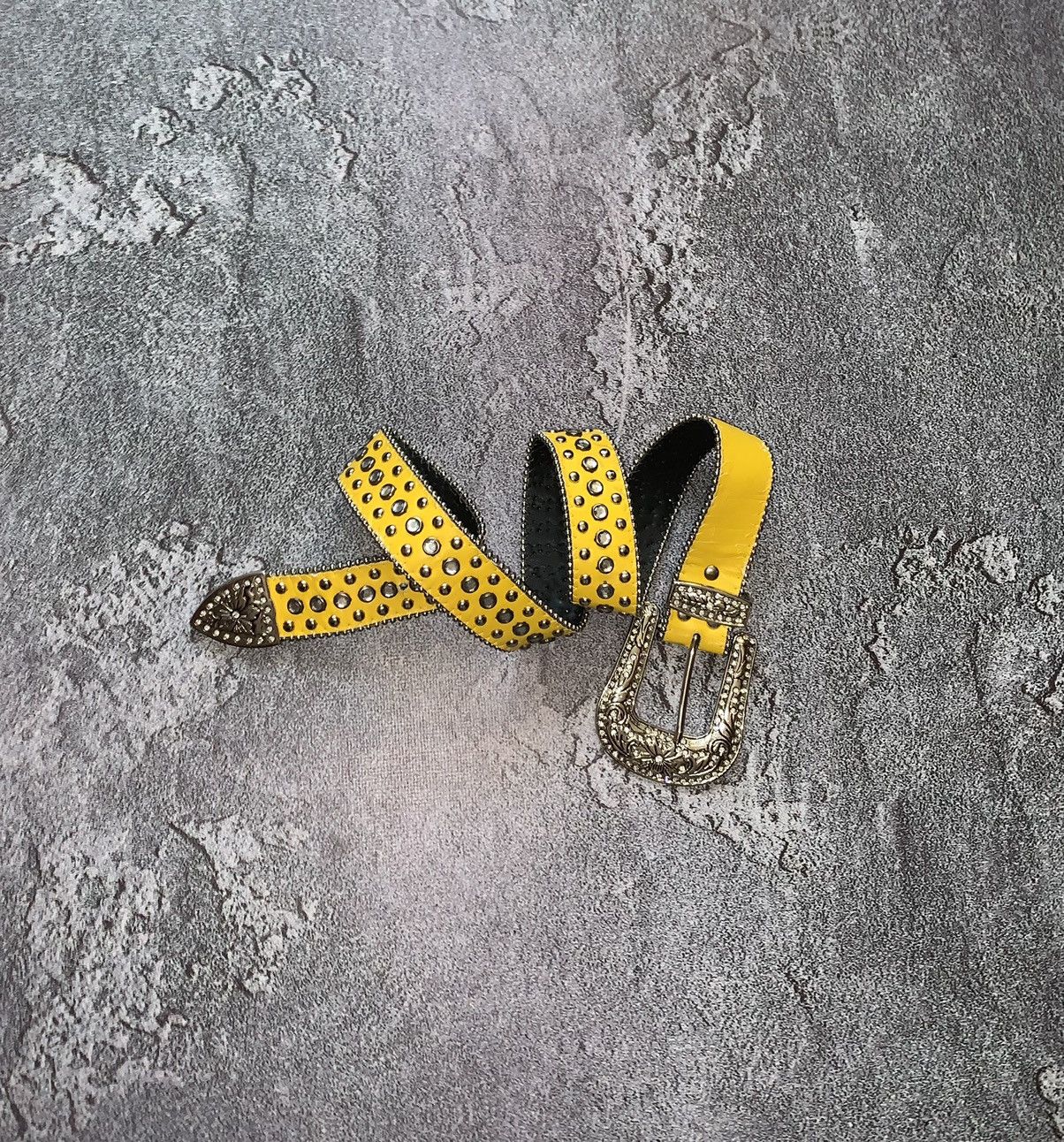 Japanese Brand × Vintage Belt like B.B. Simon Y2K rhinostones crystals stones yellow Size ONE SIZE - 7 Thumbnail