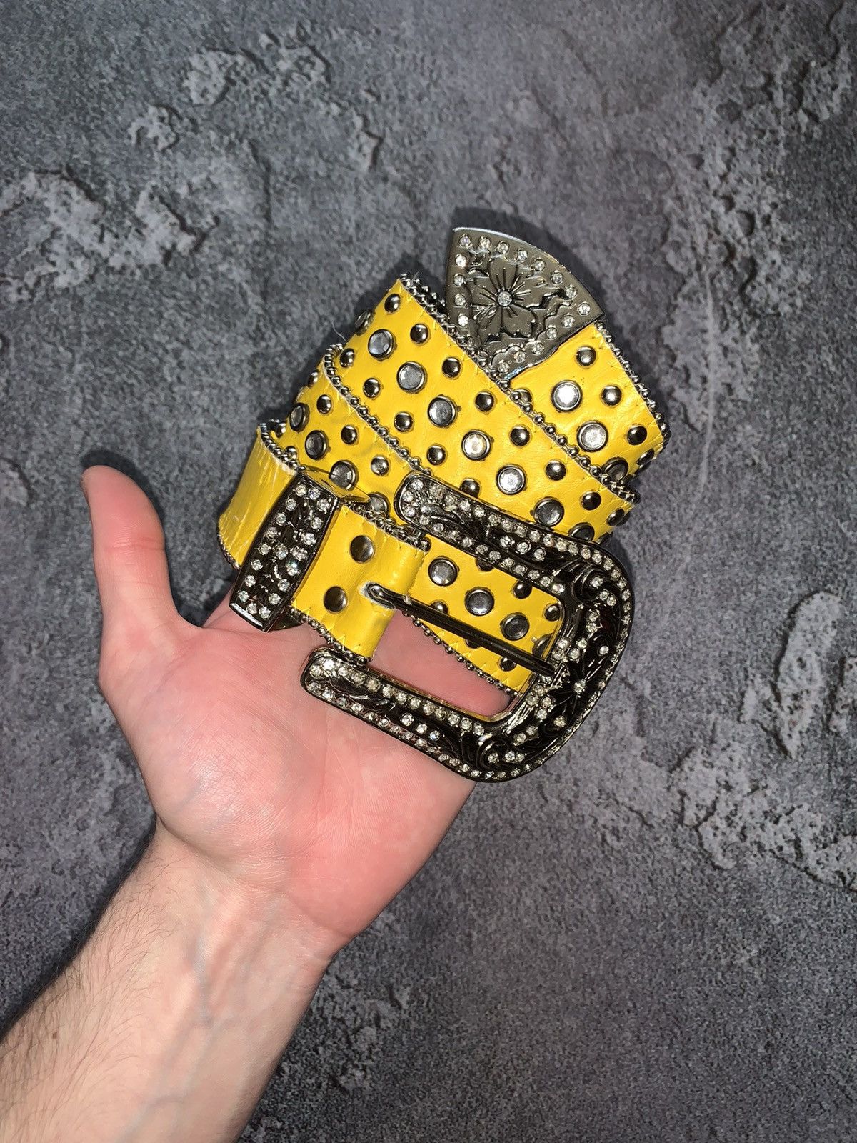 Japanese Brand × Vintage Belt like B.B. Simon Y2K rhinostones crystals stones yellow Size ONE SIZE - 2 Thumbnail