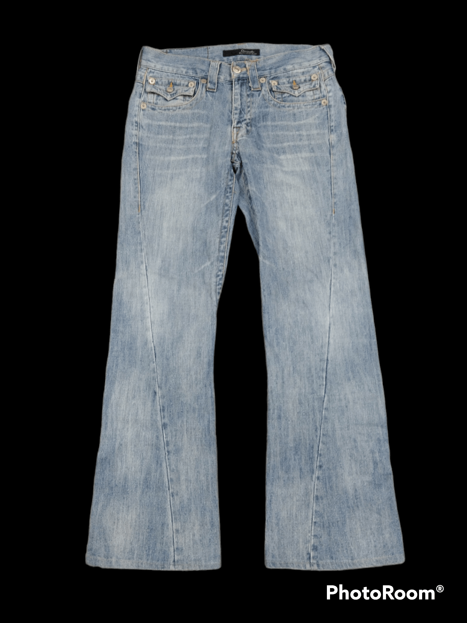 Japanese Brand FLARE TWIST DOMINATE DENIM PANTS Size US 29 - 1 Thumbnail