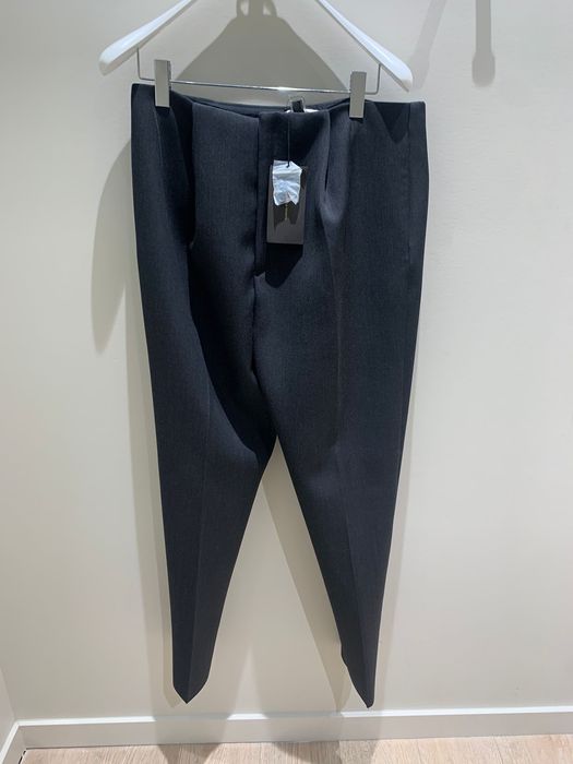 Bottega Veneta Double Compact Wool Pants in Charcoal | Grailed