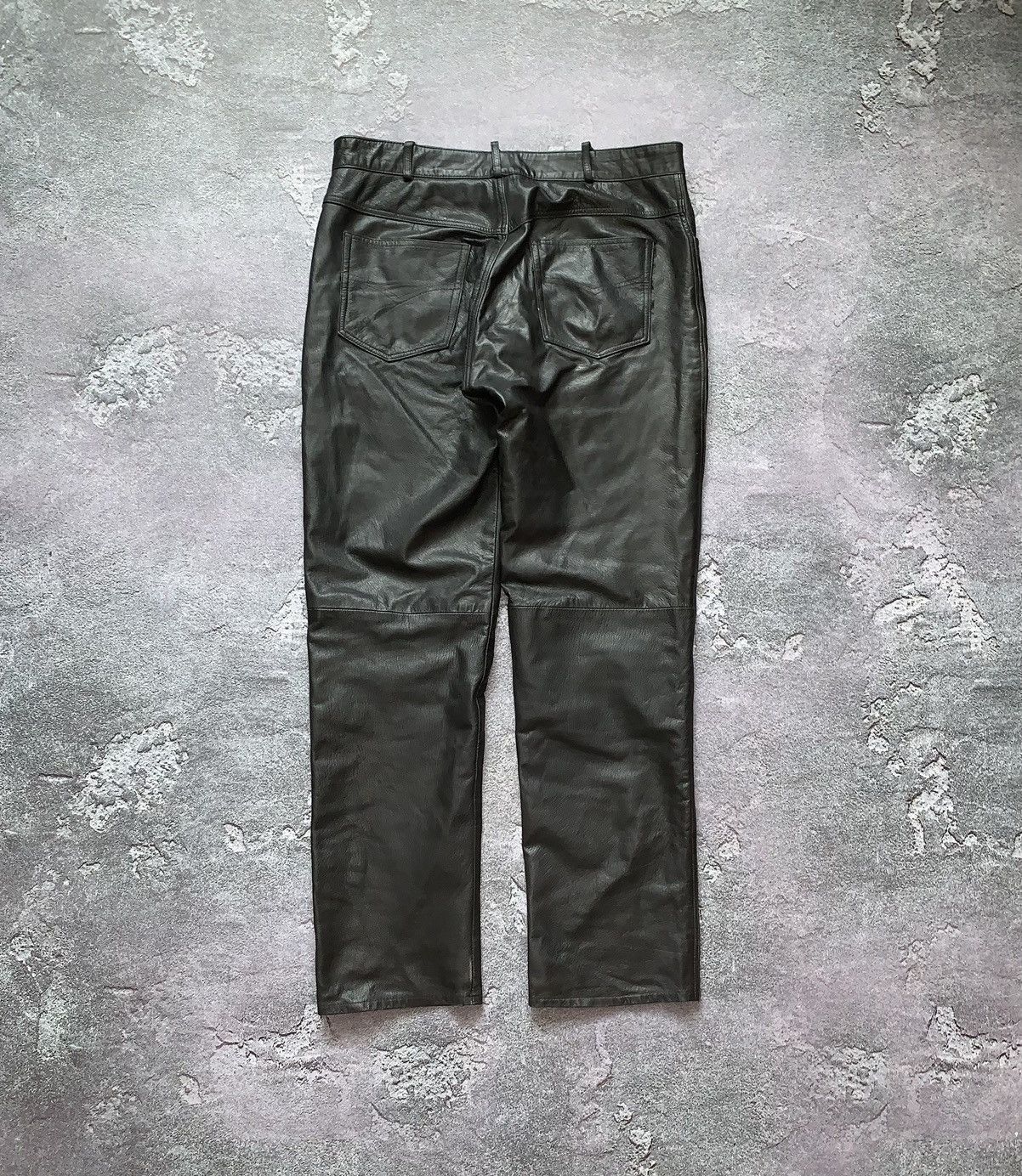 Leather Vintage 46 leather pants biker motorcycle chinos casual Size US 36 / EU 52 - 14 Thumbnail