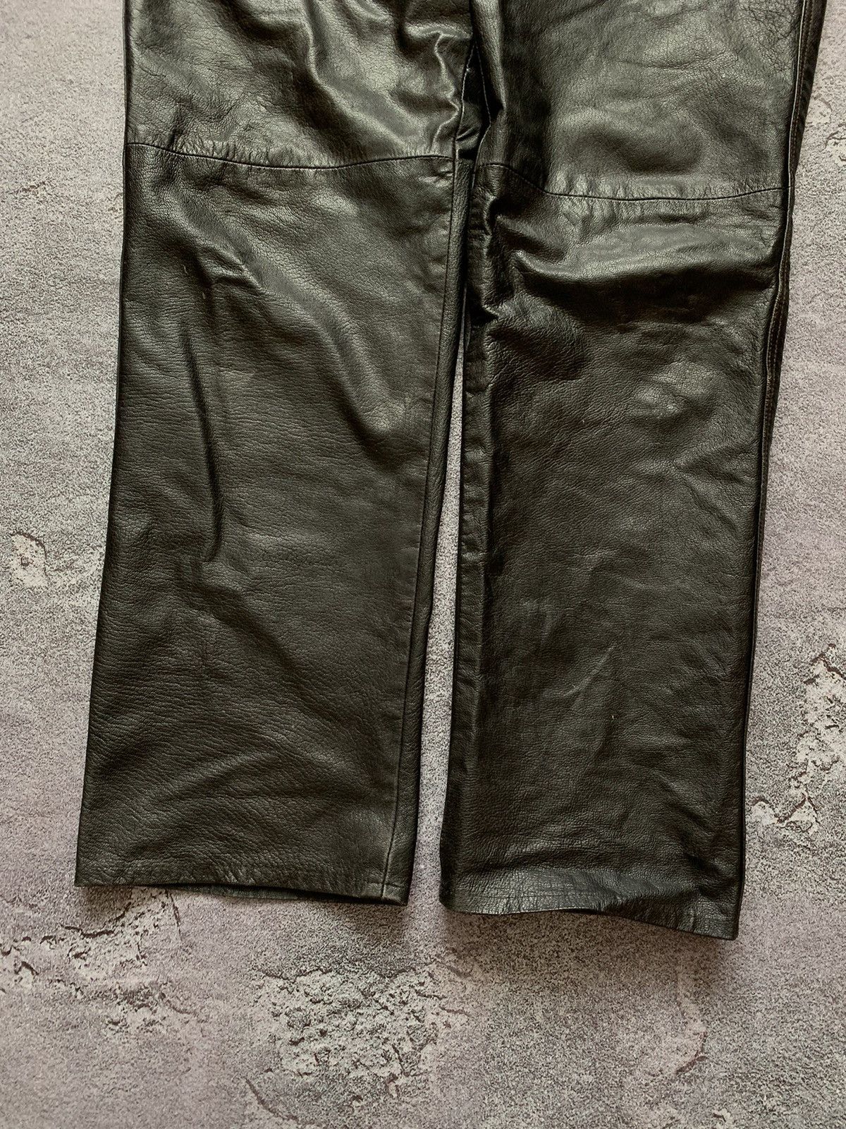 Leather Vintage 46 leather pants biker motorcycle chinos casual Size US 36 / EU 52 - 5 Thumbnail