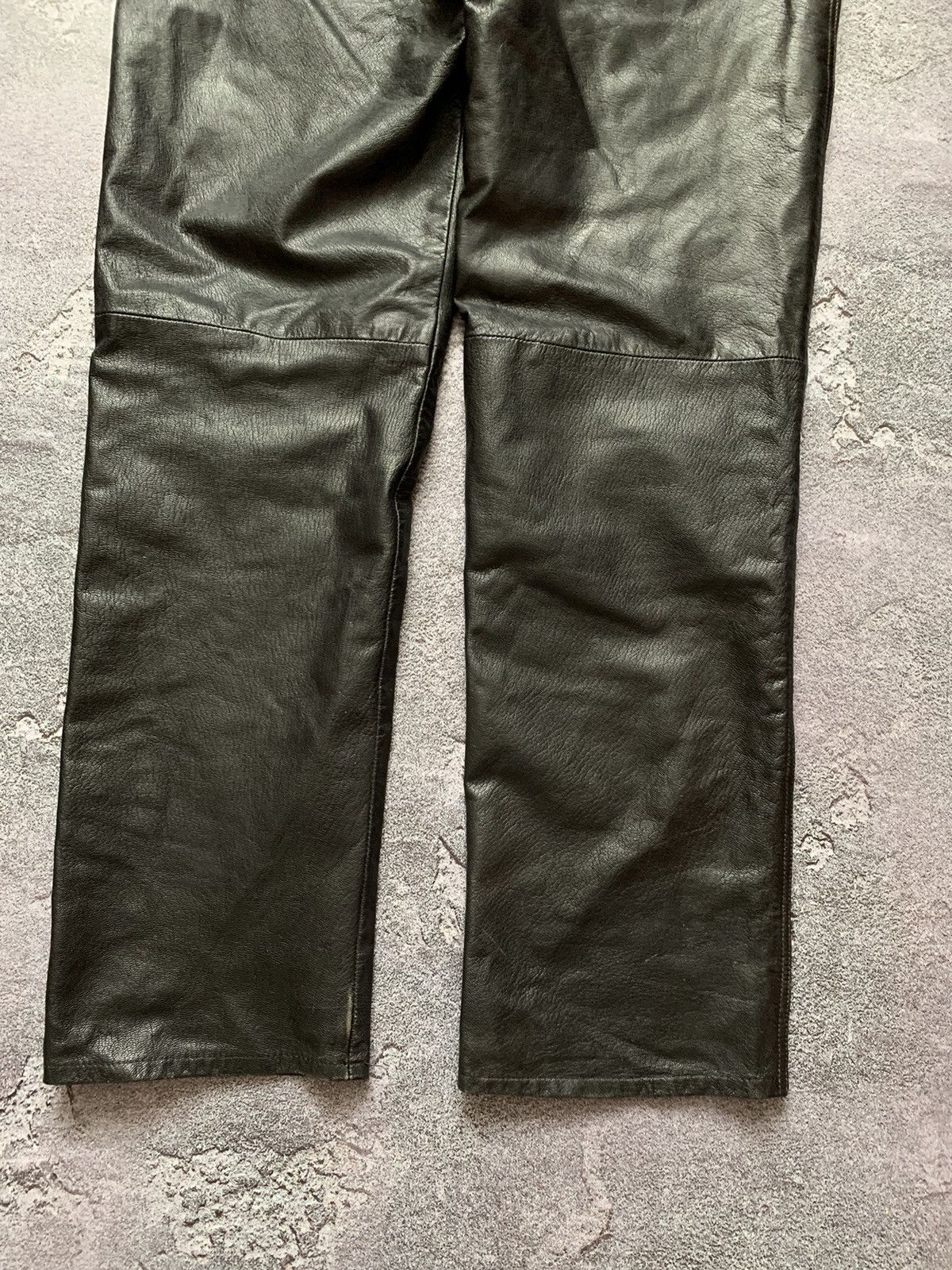 Leather Vintage 46 leather pants biker motorcycle chinos casual Size US 36 / EU 52 - 15 Thumbnail