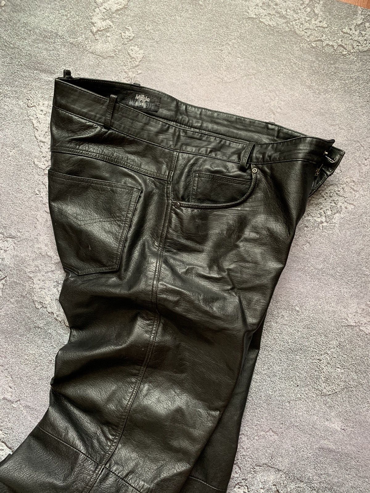 Leather Vintage 46 leather pants biker motorcycle chinos casual Size US 36 / EU 52 - 3 Thumbnail
