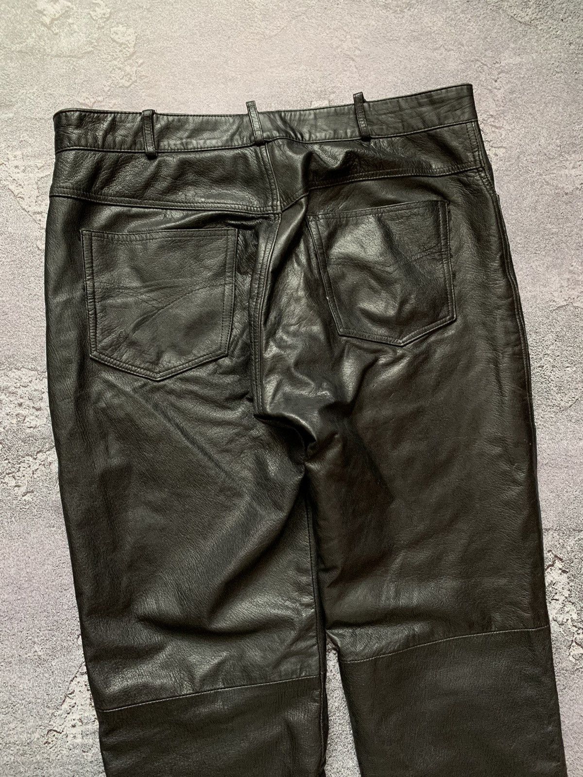 Leather Vintage 46 leather pants biker motorcycle chinos casual Size US 36 / EU 52 - 16 Thumbnail